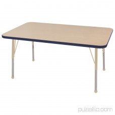 ECR4Kids 30in x 48in Rectangle Everyday T-Mold Adjustable Activity Table Grey/Navy - Standard Ball 565360979
